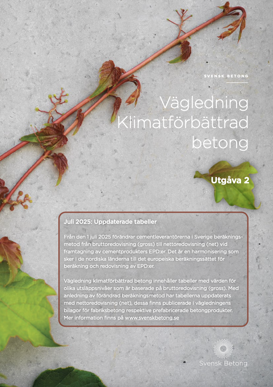 Framsida Vagledning Klimatforbattrad betong 